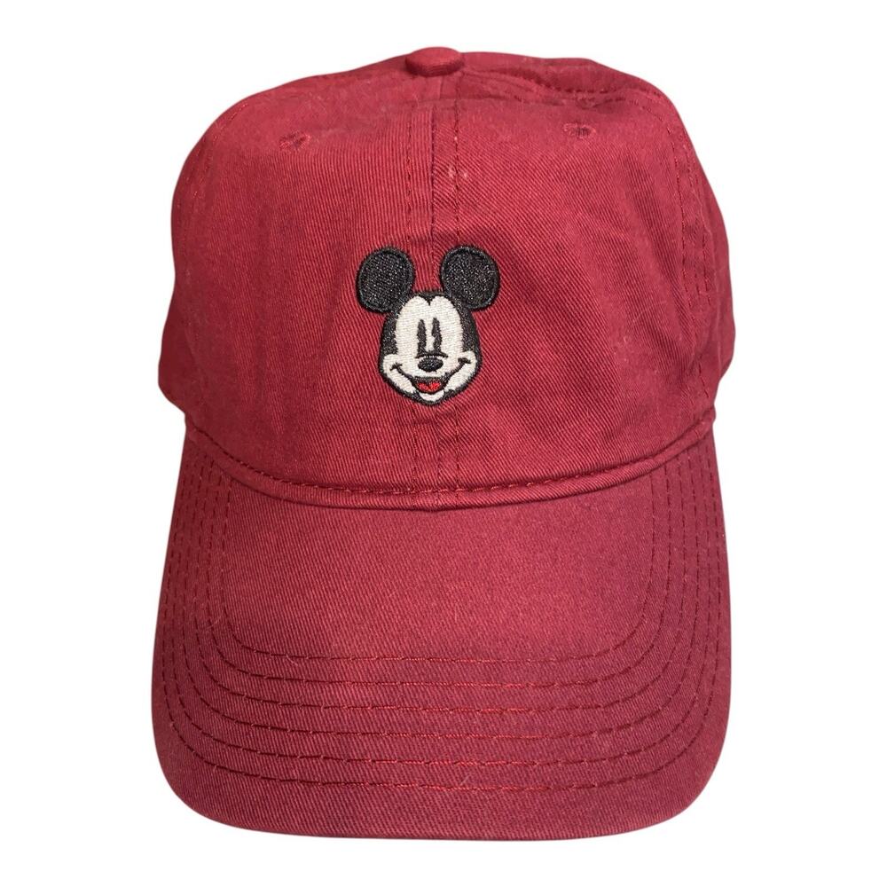 Disney‎ Mickey Mouse Logo Ball Cap Adjustable Buckle Hat Embroidered Logo